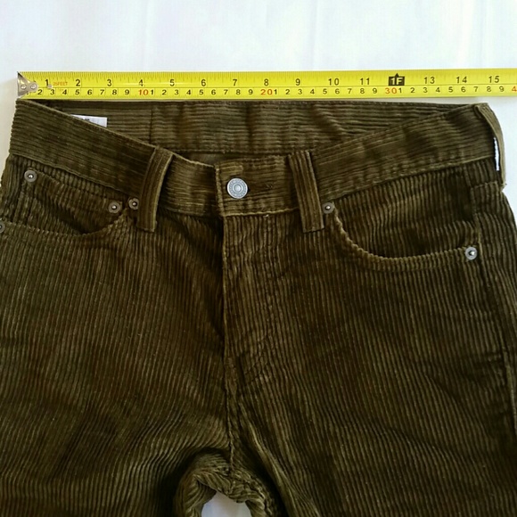 Olive Green Corduroy Super Skinny Pants